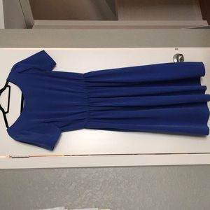 ASOS Blue Short Sleeve Midi Dress